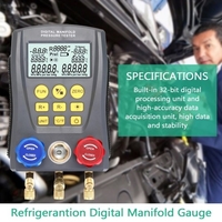 WZ-0031 Manomètre Réfrigération Numérique Vide Pression Manifold Testeur Mètre Chauffage Ventilation Et Climatisation Testeur De Température Vannes Trousse À Outils
