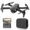X1 WiFi FPV 4K Caméra Double Caméra RC Drone Mini Quadricoptère Pliable avec Fonction Trajectoire Vol Mode Sans Tête Vol 3D avec Sac de Rangement