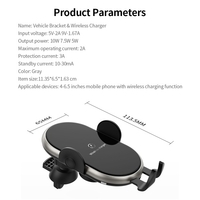 X366 chargeur sans fil de voiture support de véhicule entièrement automatique 10W support d