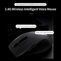 X5 AI Intelligent Voice Mouse 2.4G Souris de bureau silencieuse sans fil 1200DPI Souris de saisie / traduction vocale pour Win7 / 8/10 / XP / Mac noir et gris