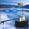 X6 Android 11.0 Smart TV Box Amlogic S905Y4 4K lecteur multimédia LPDDR4 2GB EMMC 16GB avec SATA6 HDD Slot 2.4G/5G double bande WiFi BT4.0 VP9 H.265 décodage avec télécommande