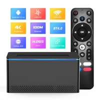 X6 Android 11.0 Smart TV Box Amlogic S905Y4 4K lecteur multimédia LPDDR4 2GB EMMC 16GB avec SATA6 HDD Slot 2.4G/5G double bande WiFi BT4.0 VP9 H.265 décodage avec télécommande