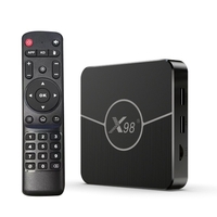 X98 Plus Android 11.0 Smart TV Box Amlogic S905W2 UHD 4K Lecteur multimédia 2.4G/5G WiFi bi-bande BT AV1 VP9 H.265 Décodage Affichage numérique Télécommande
