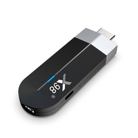 X98 S500 Android 11.0 Smart TV Stick UHD 4K Lecteur multimédia Amlogic S905Y4 TV Dongle 4 Go + 32 Go 2.4G/5G WiFi HDR10 H.265 VP9 Décodage