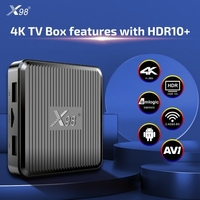X98Q Android 11.0 Smart TV Box Amlogic S905W2 UHD 4K lecteur multimédia 2.4G/5G WiFi bi-bande AV1 VP9 H.265 télécommande de décodage