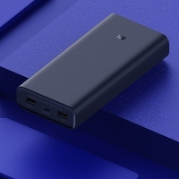 Xiaomi 20000mAh 50W Power Bank avec Type-C et USB-A * 2 Triple Ports Support Type-C Charge Bidirectionnelle Charge Rapide Batterie Externe Compatible avec Xiaomi11/MacBook Pro/Switch/Tablette/Écouteurs