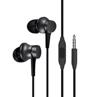 Xiaomi Mi Piston Écouteur 3.5MM Version In-Ear Mi Écouteurs En Aluminium Chambre Fil Contrôle Avec Micro Pour Casque De Téléphone Mobile