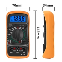 XL830L Numérique à écran LCD rétroéclairage Voltmètre CC Ammètre ohm Testeur universel haute précision