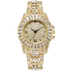 XR72207 Plein-Cristal Shinny Élégant Femmes Montre-Bracelet Simple Élégant Montre Décontractée Analogique Bracelet À Quartz Brillant Dame Robe Montre avec Bracelet En Alliage