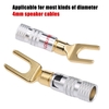 Y Spade Fiches de haut-parleur Connecteur de fil Connecteur de haut-parleur audio Adaptateur d