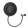 Yanmai Microphone Vent Écran Pop Filtre Forme Ronde Mic Masque Vent Écran Écran Double Couche Métal Maille avec Stand Clip pour la Diffusion Enregistrement Vocaux Studio