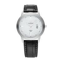 YAZOLE hommes montre à quartz montre-bracelet pour homme avec blocage de la lumière bleue en verre minéral affichage du calendrier du temps pointeur lumineux 3ATM étanche montres d