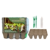 YEGBONG 12PCS Boîtes de démarrage de semences avec étiquettes de plantes Outils de transplantation pour planter des semences