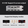 Yeston R7 350-4G 6HD Prise en charge de la carte graphique à 6 écrans Écran divisé 4 Go / GDDR5 / 128 bits 4500 MHz Fréquence d