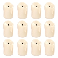 YK5015 Bougie LED sans flamme Ampoule scintillante lumineuse Lampe à thé à piles avec flammes réalistes Faux bougie pour anniversaire / mariage / Noël