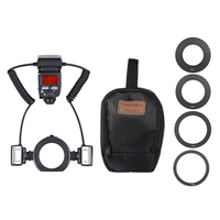 YONGNUO YN24EX E-TTL Macro Flash Speedlite 5600K avec 2pcs Flash Heads et 4pcs Adaptateurs pour Canon EOS 1Dx 5D3 6D 7D 70D 80D Cameras