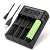 YONII D4 LCD 18650 Chargeur de batterie 4 emplacements pour 18650 21700 26650 Batterie au lithium AA AAA Nimh