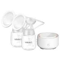YOUHA Tire-lait électrique double avec veilleuse Sans BPA 3 modes 9 niveaux d