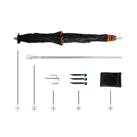 Youpin Yeux Parapluie Multifonction En Plein Air Plage Camping Parapluie De Pêche Anti UV Respirant Pliant Protection Solaire Pare-soleil Parasol Auvent Parapluie De Pluie