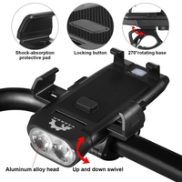 YSANAM 4-en-1 USB Rechargeable LED étanche vélo ensemble de lumière