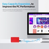 Yvonne 2.5 "USB 3.0 HDD Disque Dur Mobile Externe Stockage HDD Portable Compatible Pour PC Mac De Bureau Ordinateur Portable Rouge 500 Go