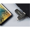 yvonne Y40D USB3.0 haute vitesse rotative 128 Go USB Type-C Micro USB trois ports OTG Flash Drive pour téléphone portable / PC / ordinateur portable noir