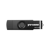yvonne YT602-3 USB3.0 U disque rotatif 16GB OTG clé USB Double Ports disque U haute vitesse pour téléphone portable / PC / ordinateur portable