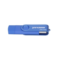yvonne YT602-3 USB3.0 U disque rotatif 16GB OTG clé USB Double Ports disque U haute vitesse pour téléphone portable / PC / ordinateur portable