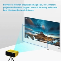 YZ03 Mini projecteur LED Projecteur vidéo portable à affichage LCD 800 Lumens 320x240 Pixel pour les films en plein air de cinéma maison