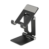 Z31 Adjustable Cell Phone Stand Fully Foldable Desktop Phone Holder Aluminum Alloy Rotatable Cradle Portable Dock Compatible with Smartphones Tablets for Desk Bedside