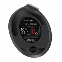 ZELOTES F-26C Souris sans fil bimode à écran rechargeable avec BT silencieux 2, 4 GHz gris