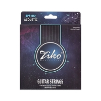 ZIKO Cordes de guitare acoustiques enduites de cordes de guitare haut de gamme Noyau en acier hexagonal Revêtement antirouille en bronze phosphoreux Lot de 6 cordes