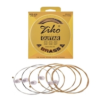 ZIKO DCZ-010 Cordes de guitare acoustique extra légères Fil en alliage hexagonal Fil de laiton résistant à la corrosion Ensemble de 6 cordes Accessoires pour instruments de musique