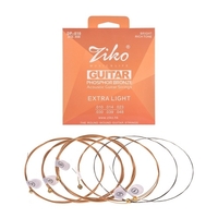 ZIKO DP-010 cordes de guitare acoustique Extra légères fil en alliage hexagonal phosphore Bronze enroulé résistant à la Corrosion ensemble de 6 cordes