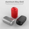 ZW-T17 sans fil BT écouteur stéréo son demi casque intra-auriculaire boîtier de Charge en aluminium / casque à commande tactile pour Android / IOS rouge