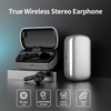 ZW-T17 sans fil BT écouteur stéréo son demi casque intra-auriculaire boîtier de Charge en aluminium / casque de contrôle tactile pour Android / IOS gris