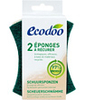 2 Eponges vertes à récurer en matières recyclées à Ecodoo