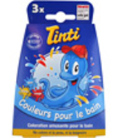 3 pastilles pour le bain Bleu Jaune Tinti