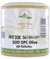 Antiox Spiruline Selenium SOD OPC Olivier 60 Herboristerie De Paris