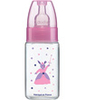 Biberon Rose Princesse 150ml col étroit tétine 1er âge 3 vitesses Dodie
