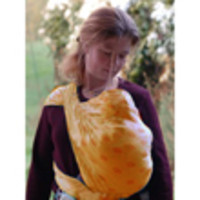 Echarpe porte bébés Saumon Louise abricot 100% coton biologique Storchenwiege