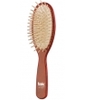 Grande Brosse ovale Frêne naturel laquée Rouge Tek