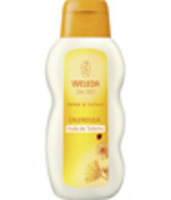 Huile de toilette bébé au Calendula sans parfum visage et corps Weleda