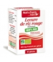 Levure de Riz rouge bio 600 mg 60 gélules Nat et Form