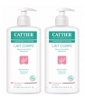 Lot de 2 Laits corps Beurre de karité et Géranium Nourrissant Cattier