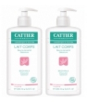 Lot de 2 Laits corps Beurre de karité et Géranium Nourrissant Cattier