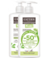 Lot de 2 Shampoing douche 2 en 1 Kids parfum pomme verte Cattier