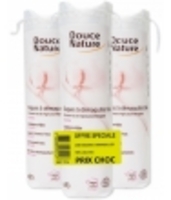 Lot de 3 x 80 disques à démaquiller coton Douce Nature
