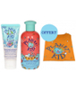 Lot hygiène shampoing et dentifrice + tee shirt Orange Planet Kid