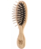 Mini Brosse ovale en Frêne Tek